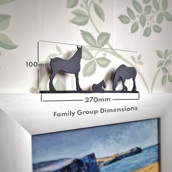 Clydesdale Family Group - ShadowShapes
