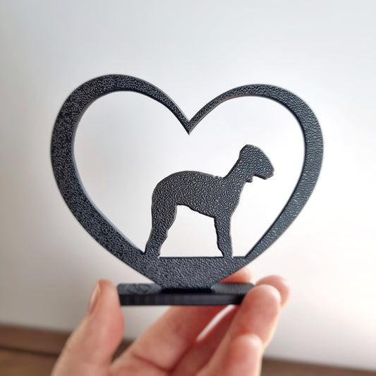 Bedlington Terrier ShadowShapes Heart