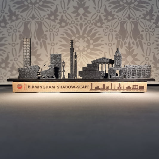 Birmingham skyline ornament made from recycled plastic