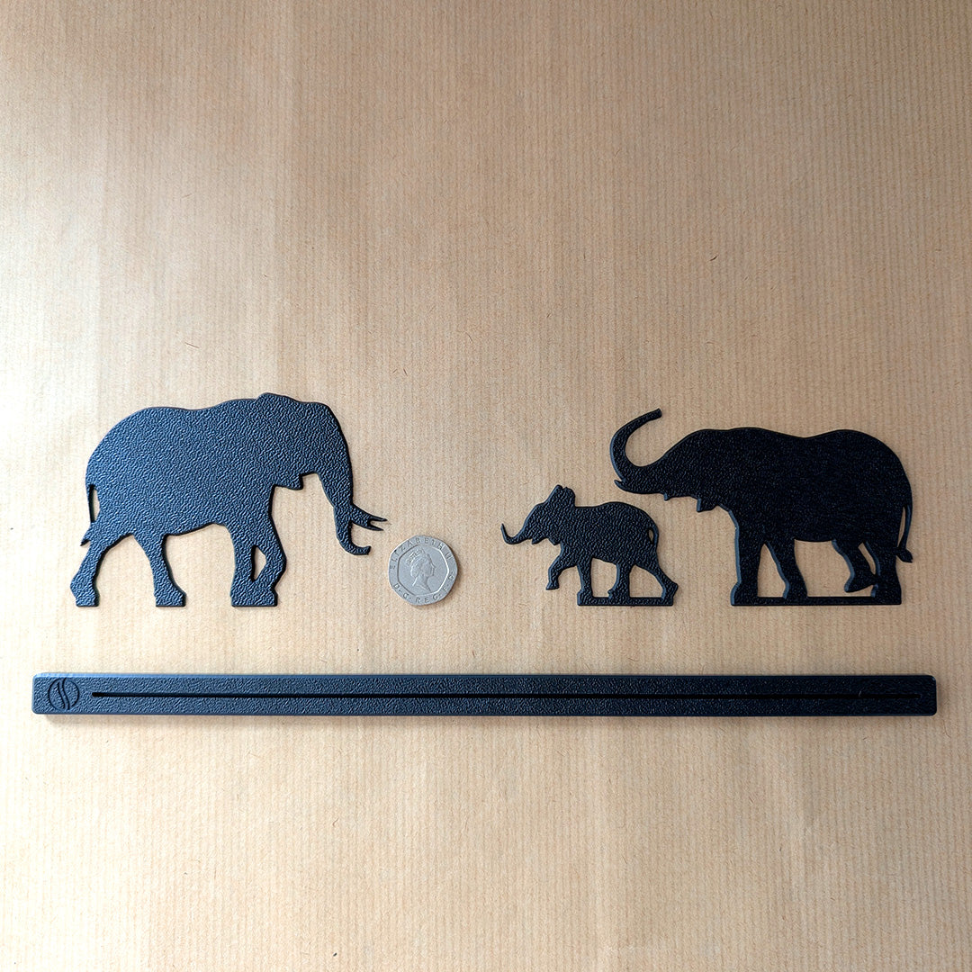 Elephant Family Group - ShadowShapes