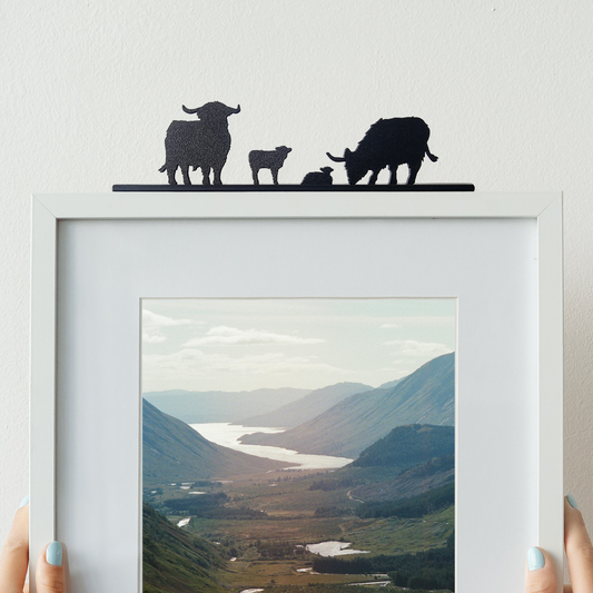 Highland Cow (Heilan Coo) Family Group