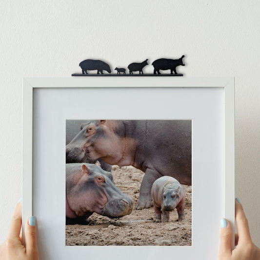 Hippo Family Group - ShadowShapes
