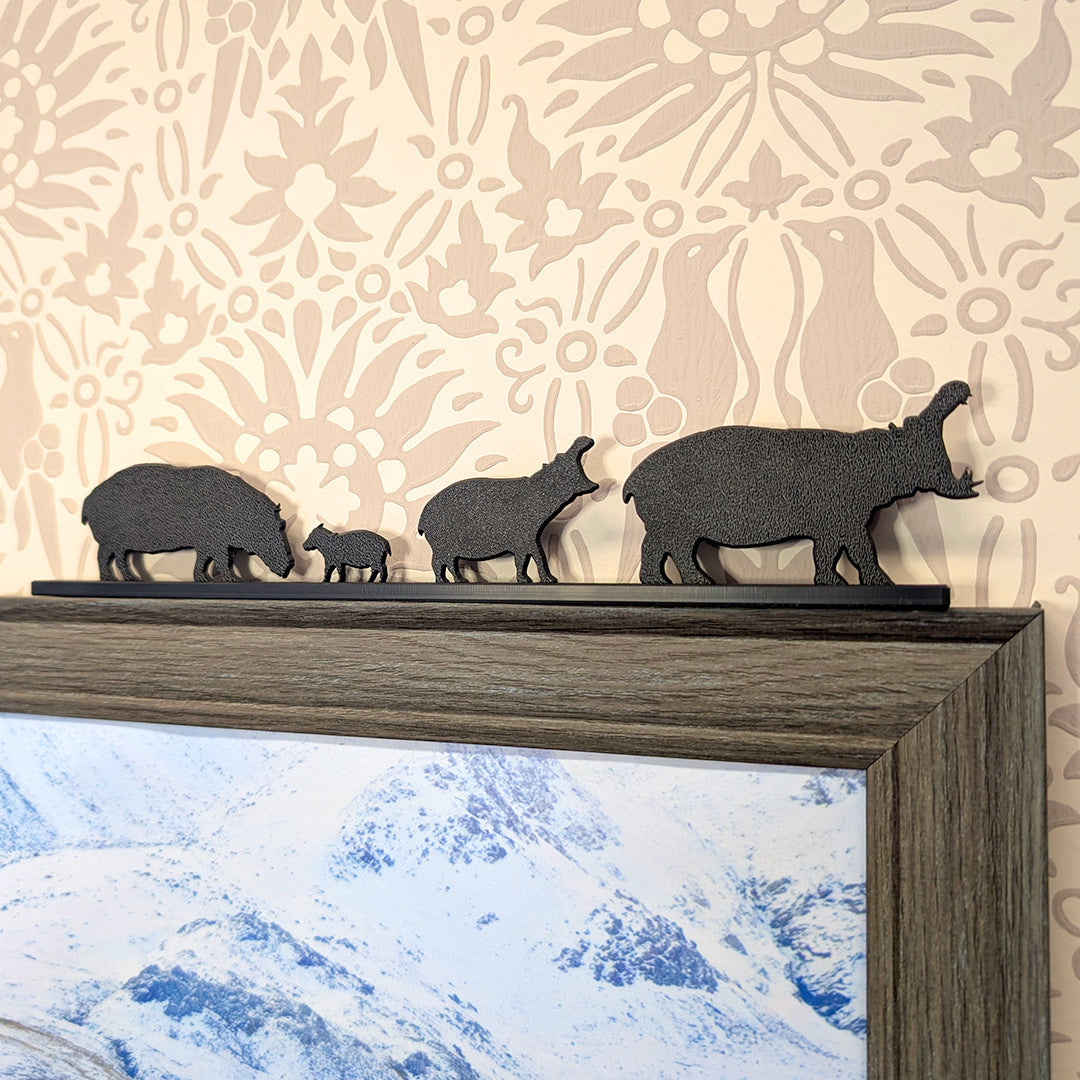Hippo Family Group - ShadowShapes