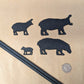 Hippo Family Group - ShadowShapes