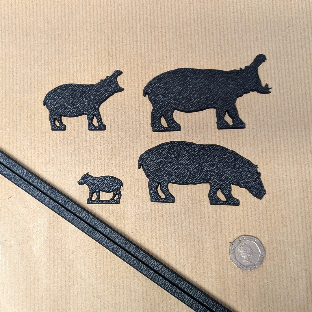 Hippo Family Group - ShadowShapes