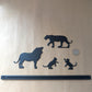 Lion Family Group - ShadowShapes