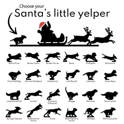 Santa, Sleigh & Reindeer - Christmas Pet Edition (Choose from 24 Breeds)